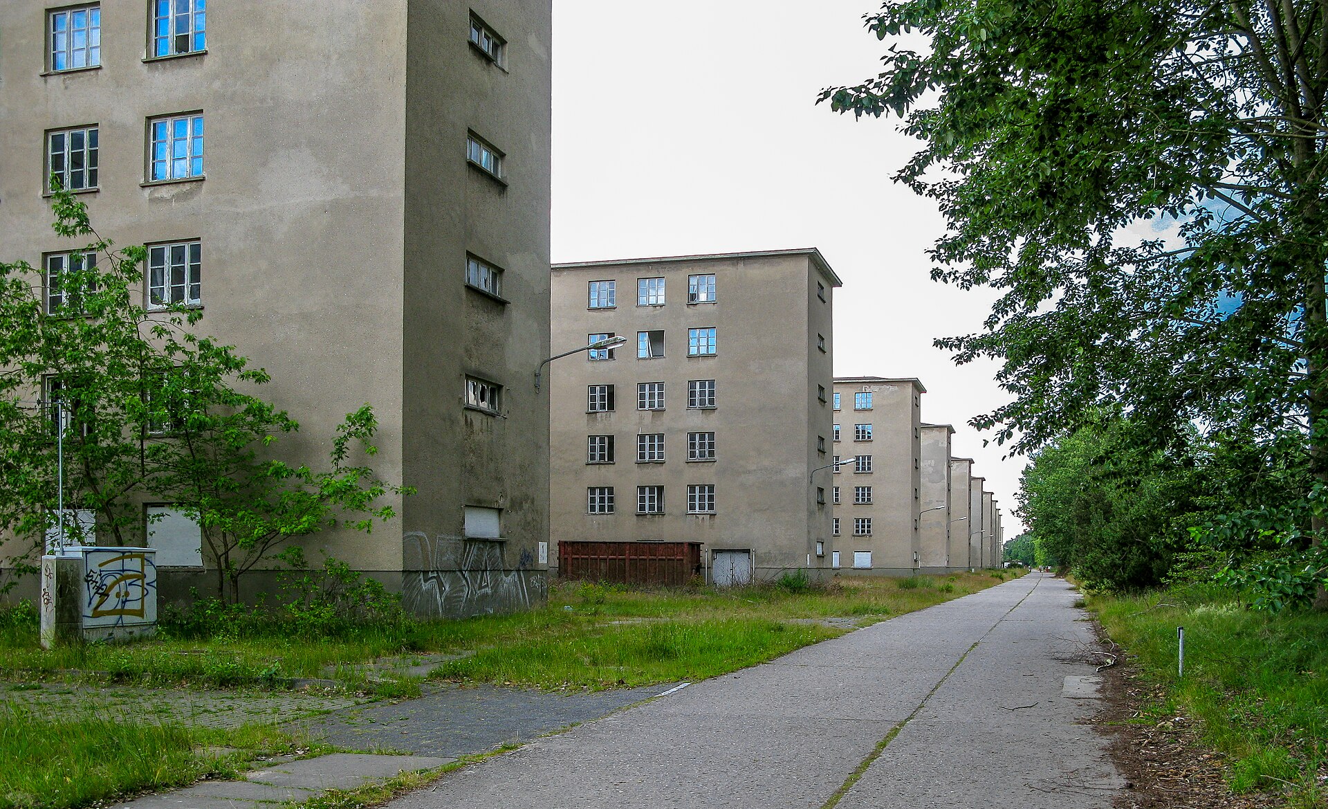 Prora naar Mukran langs het strand